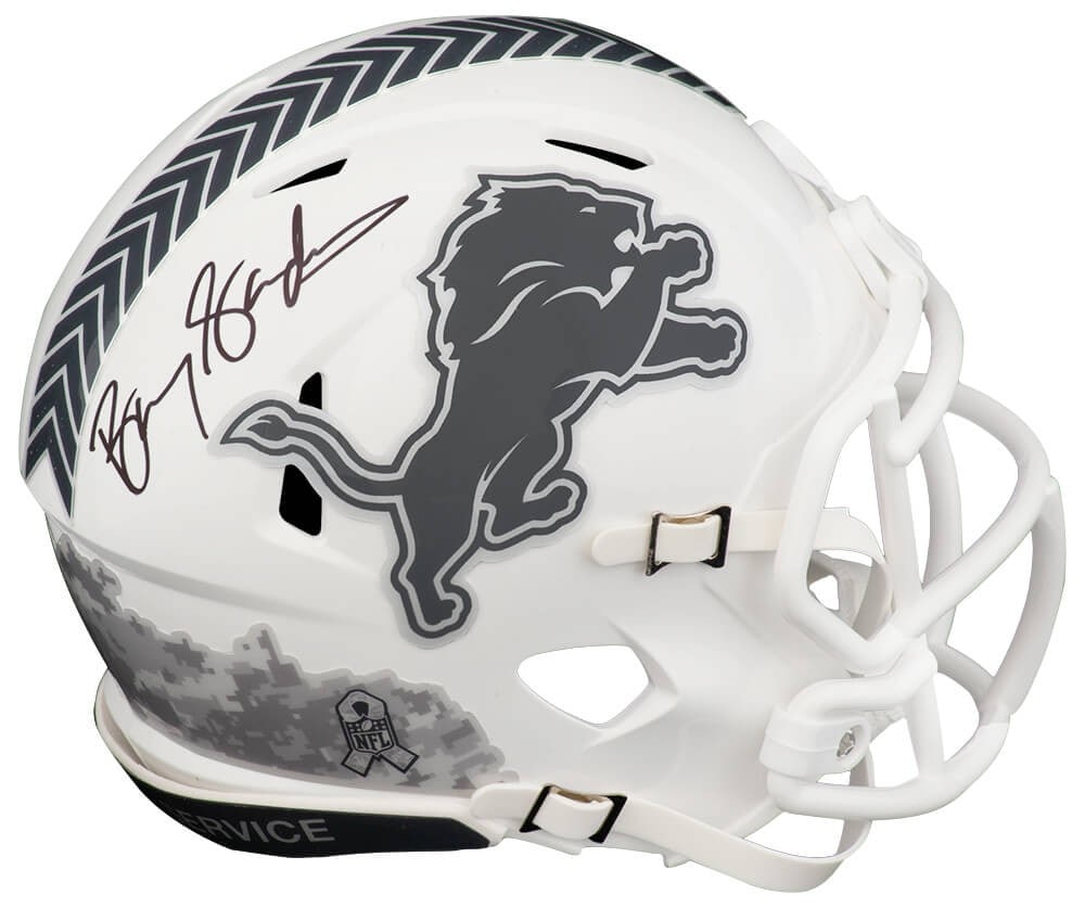 Barry Sanders Signed Lions SALUTE 2024 Riddell Mini Helmet with COA (1 of 1)