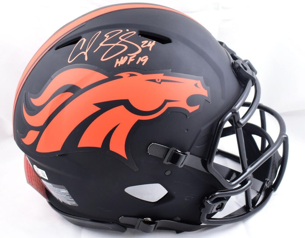 Denver Broncos Eclipse Full Size Helmet Signed by Champ Bailey Beckett (1 of 5)