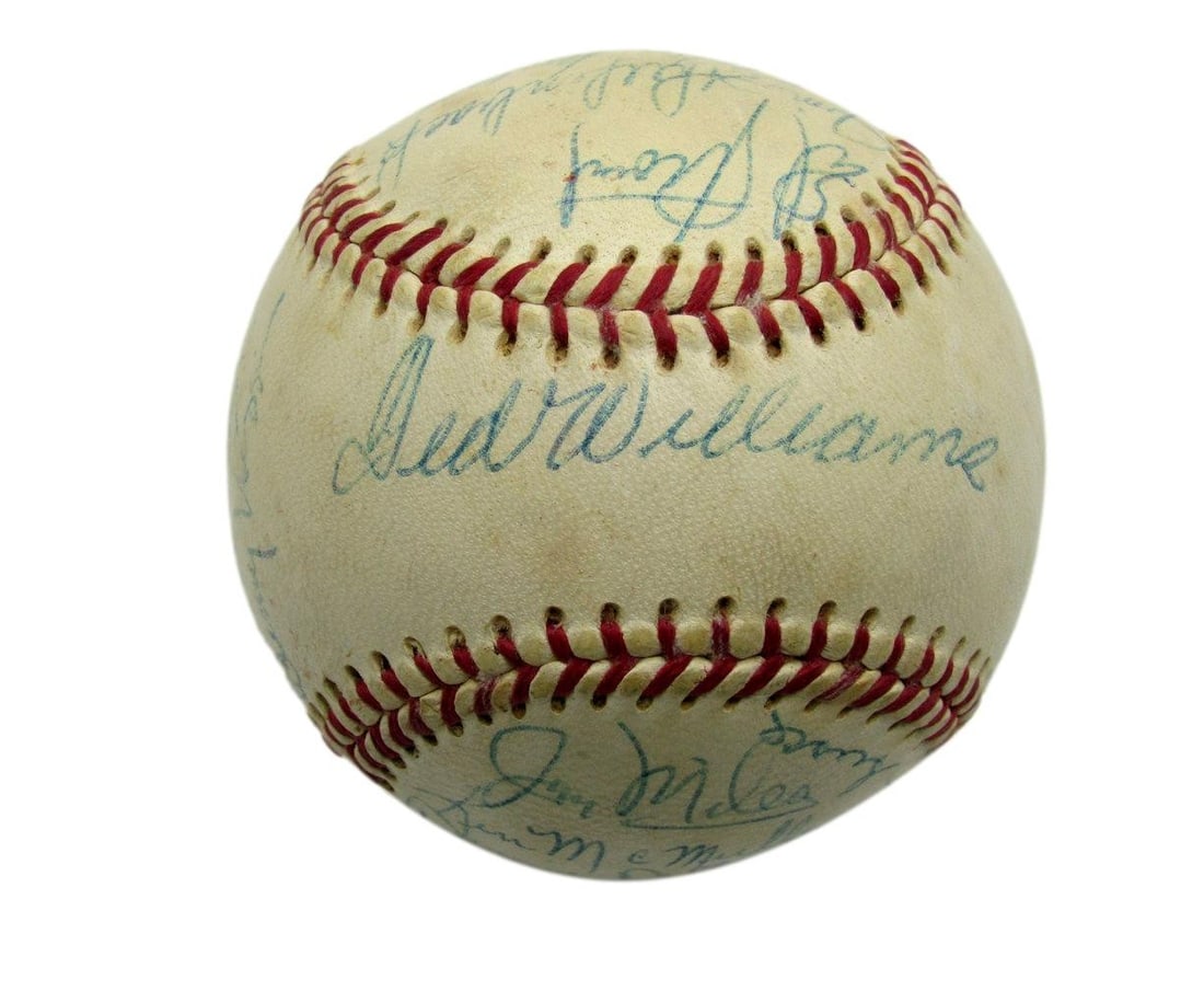 1969 Washington Senators Team-Signed Baseball PSA/DNA 196418: 1969 Washington Senators Team-Signed Baseball PSA/DNA 196418 This is a 1969 Washington Senators Team-Signed OAL Baseball featuring the autographs of 23 players, including notable Hall of Famers Ted Wi