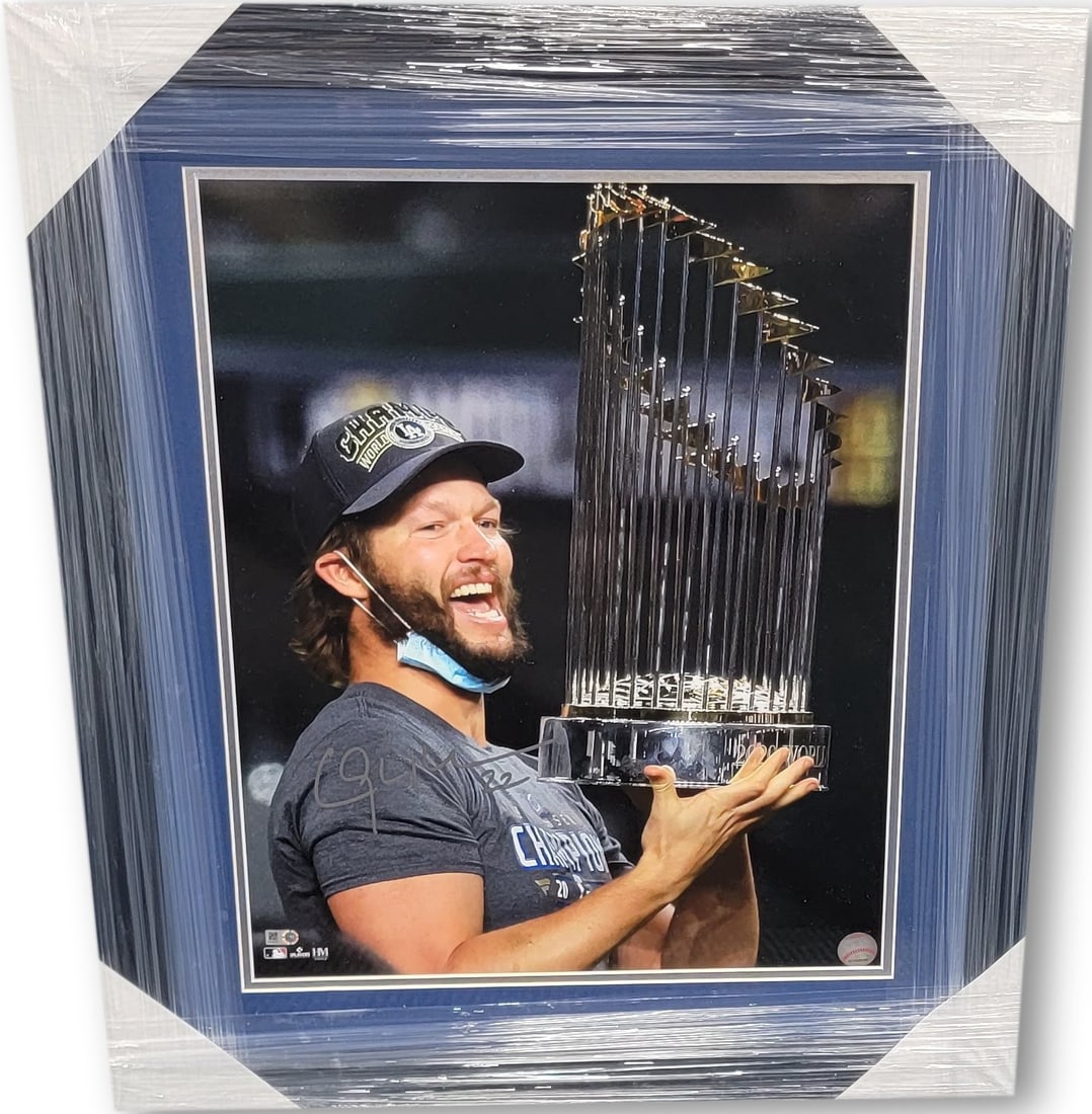 MLB Authenticated Clayton Kershaw autographed Dodgers 16x20 framed photo: MLB Authenticated Clayton Kershaw autographed Dodgers 16x20 framed photo This is a custom-framed 16x20 photo autographed by Clayton Kershaw of the Los Angeles Dodgers. The autograph is authenticated b