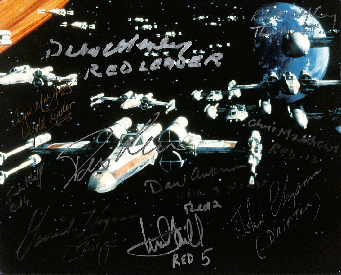 Star Wars Rebel Pilots Signed 8x10 Photo by 10 Actors Beckett Authenticated: Star Wars Rebel Pilots Signed 8x10 Photo by 10 Actors Beckett Authenticated This stunning 8x10 photograph captures the essence of the Rebel Pilots from the iconic Star Wars franchise, autographed by t