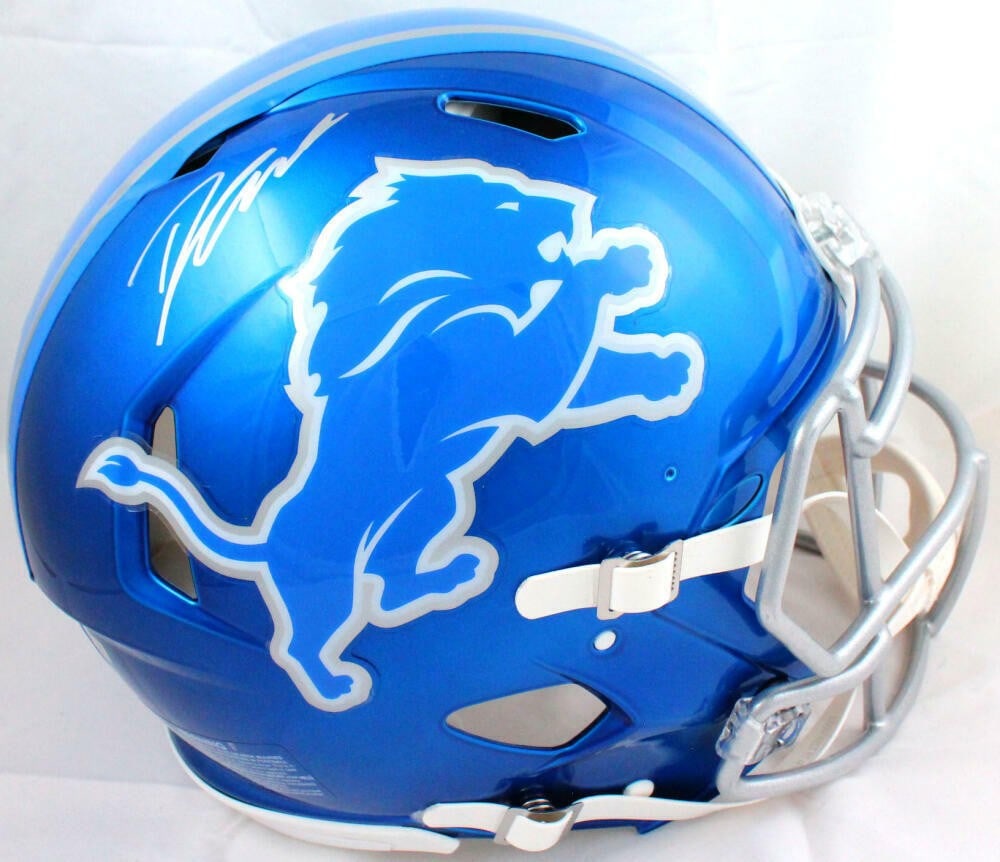 Detroit Lions full size authentic helmet signed by D'Andre Swift Fanatics (1 of 9)