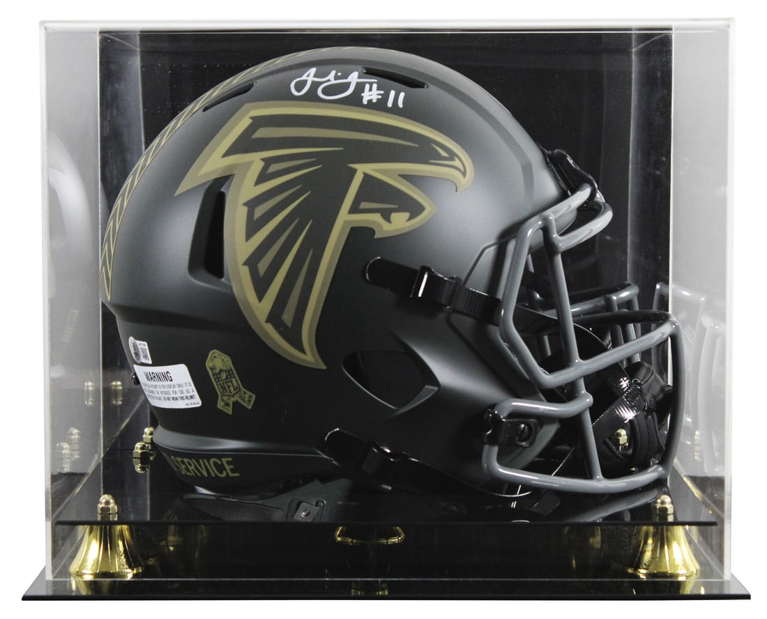 Julio Jones autographed Falcons Salute to Service Speed replica helmet with case BAS (1 of 4)