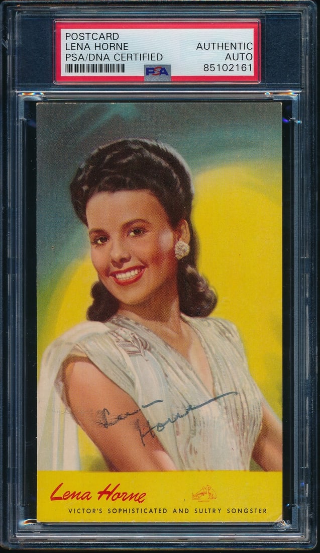 1940s Lena Horne Autographed RCA Victor Postcard With PSA DNA Authentication (1 of 2)