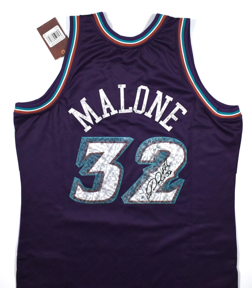 Utah Jazz Karl Malone autographed Mitchell Ness 75th Anniversary jersey Beckett holo (1 of 3)