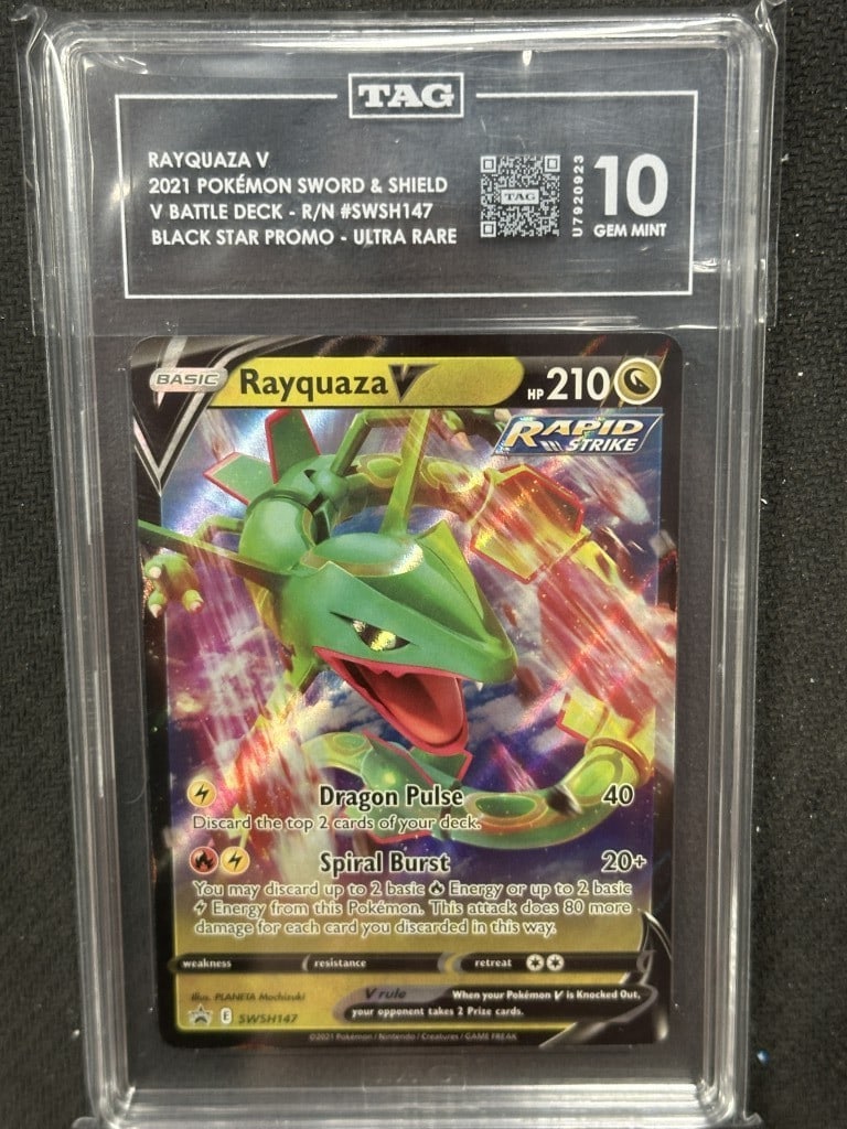 TAG 10 Rayquaza V Pokemon Black Star Promo SWSH147 (1 of 2)