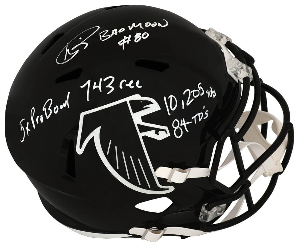Andre Rison Signed Falcons Riddell Full Size Helmet with Inscriptions (1 of 1)