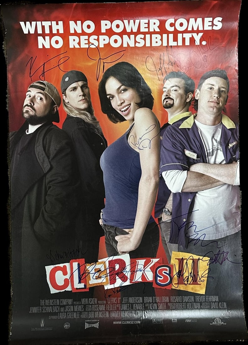 Beckett Authenticated Clerks II Cast Signed Theatrical Poster (1 of 1)