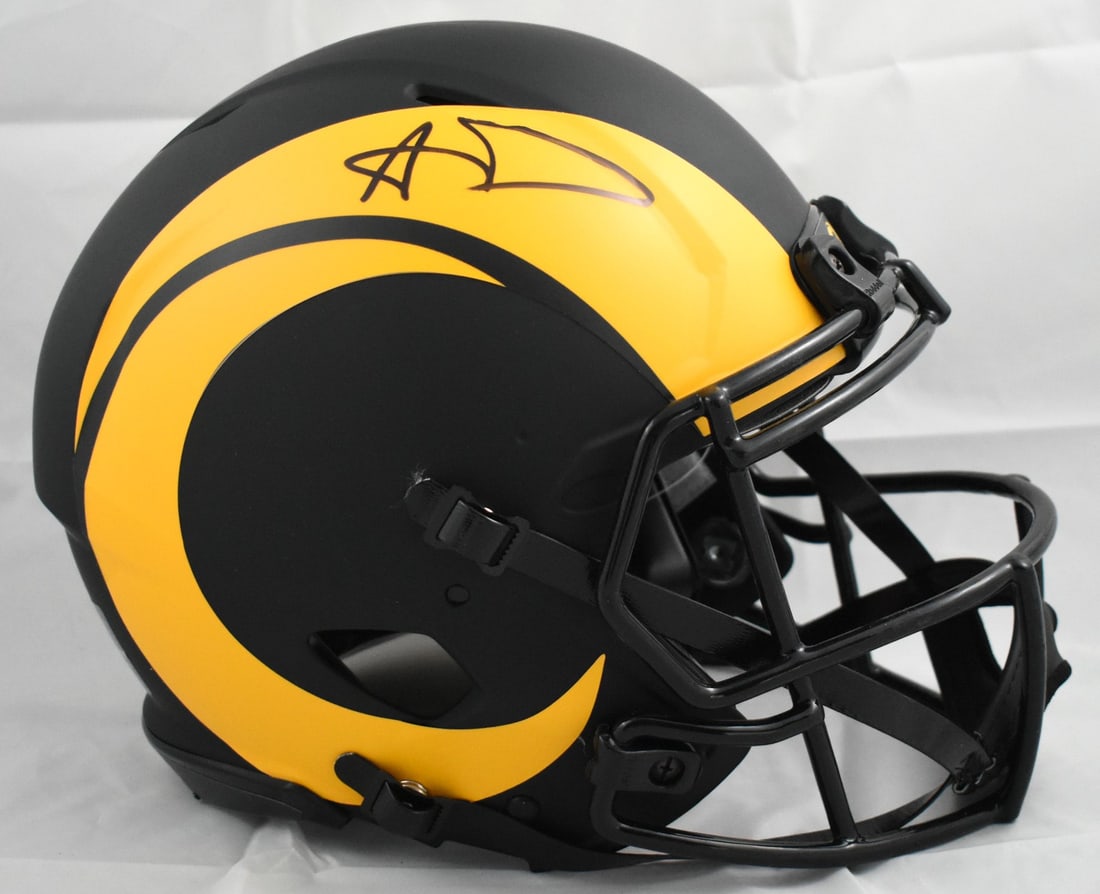 Signed Los Angeles Rams Eclipse Speed Authentic Helmet Aaron Donald Beckett Holo (1 of 5)