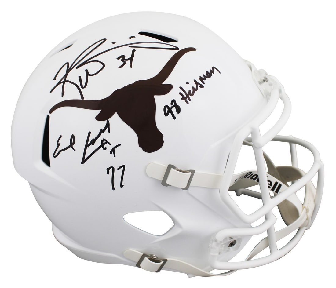 BAS Witnessed Texas Longhorns Speed Rep Helmet Signed by Williams and Campbell (1 of 3)