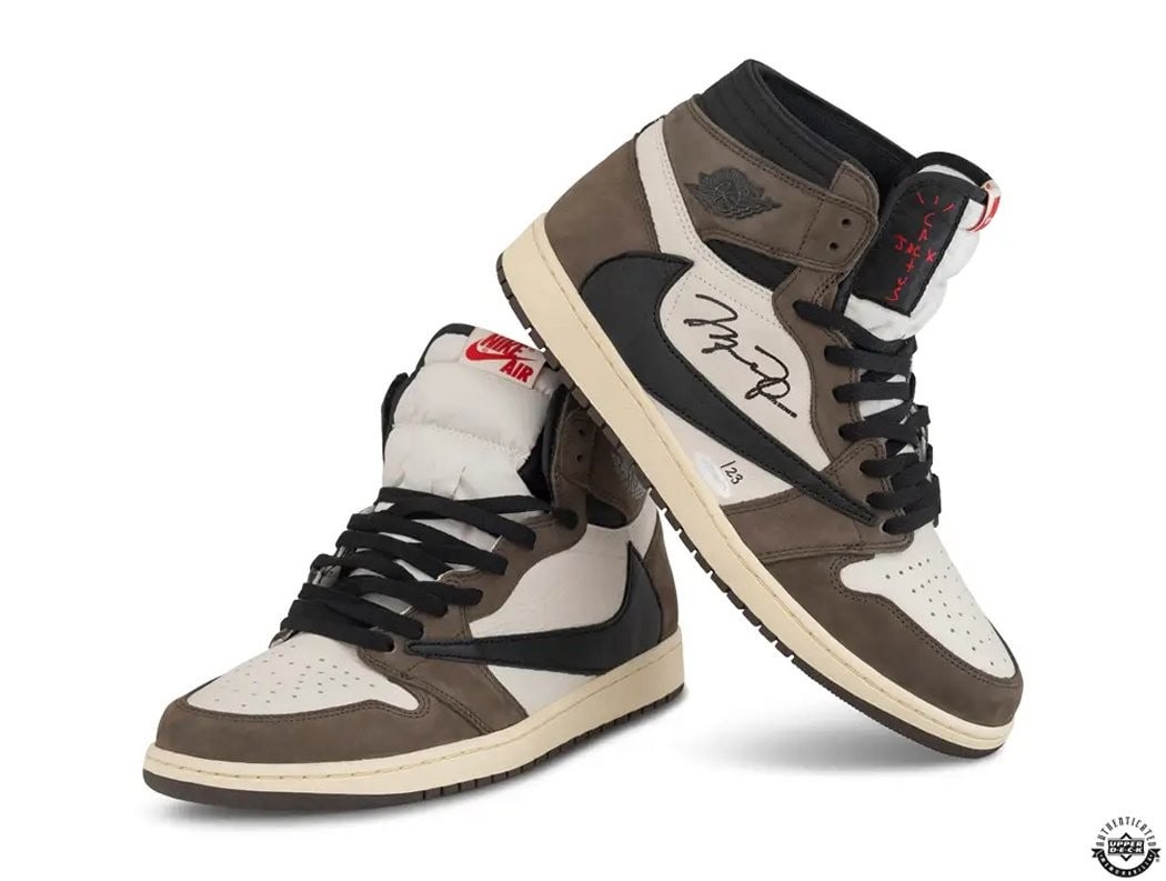 Michael Jordan Autographed Nike Air Jordan 1 OG SP Travis Scott Limited Edition 23 (1 of 3)