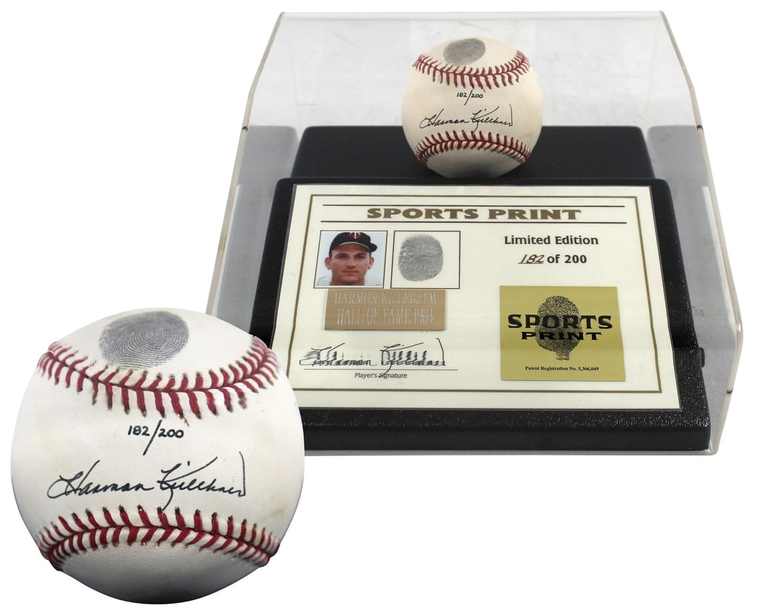 Harmon Killebrew Limited Edition Signed Thumbprint Baseball With Display Case Beckett COA (1 of 5)