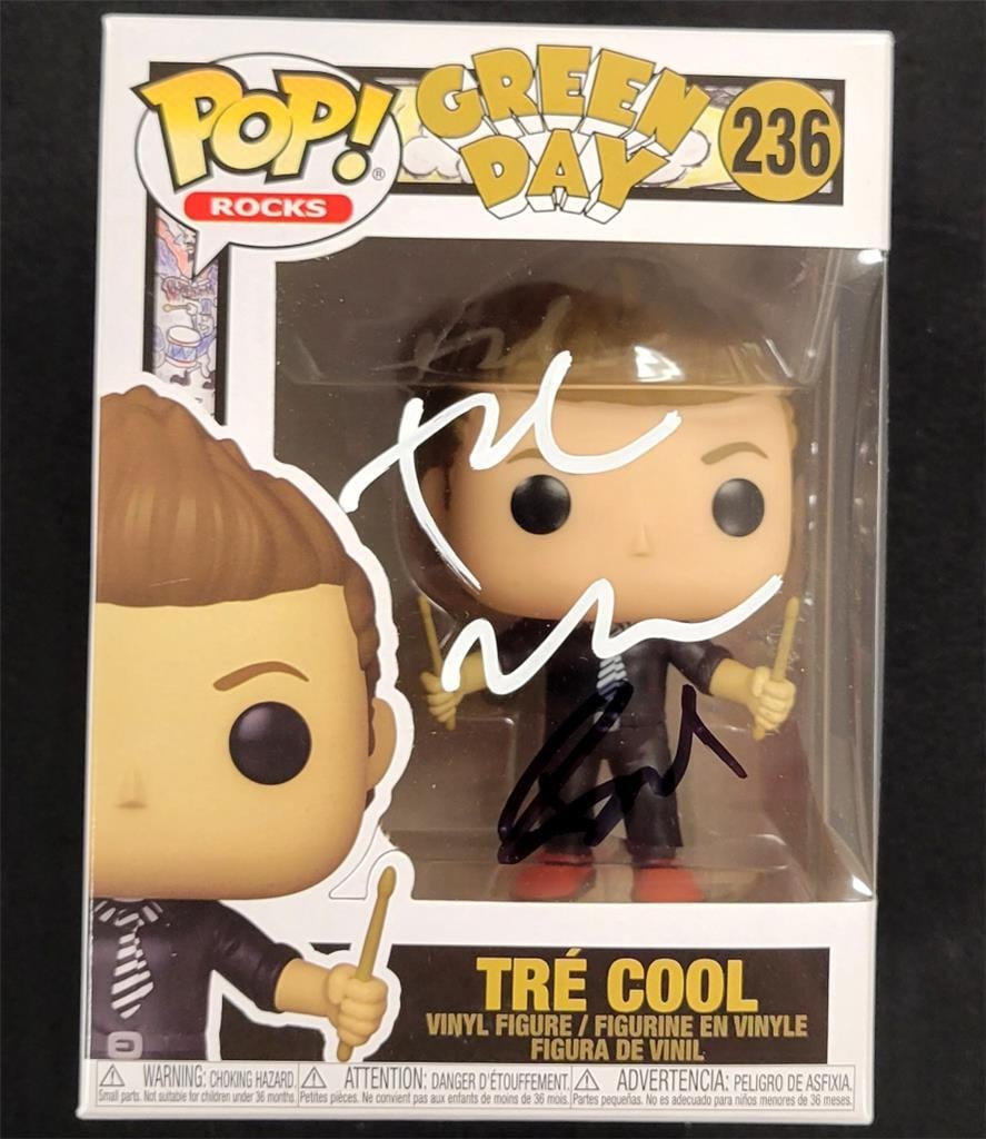 Green Day Funko Pop with Tre Cool and Billie Joe Armstrong Autographs Beckett Authenticated (1 of 6)