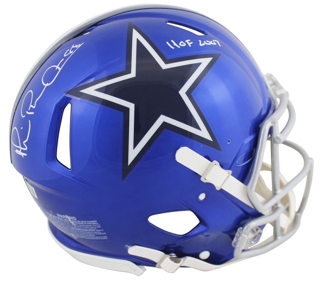 Michael Irvin Autographed Dallas Cowboys Flash Speed Proline Helmet BAS Witness: Michael Irvin Autographed Dallas Cowboys Flash Speed Proline Helmet BAS Witness This is an authentic Dallas Cowboys alternate Flash Riddell full-size Speed Proline helmet, personally signed by Michael