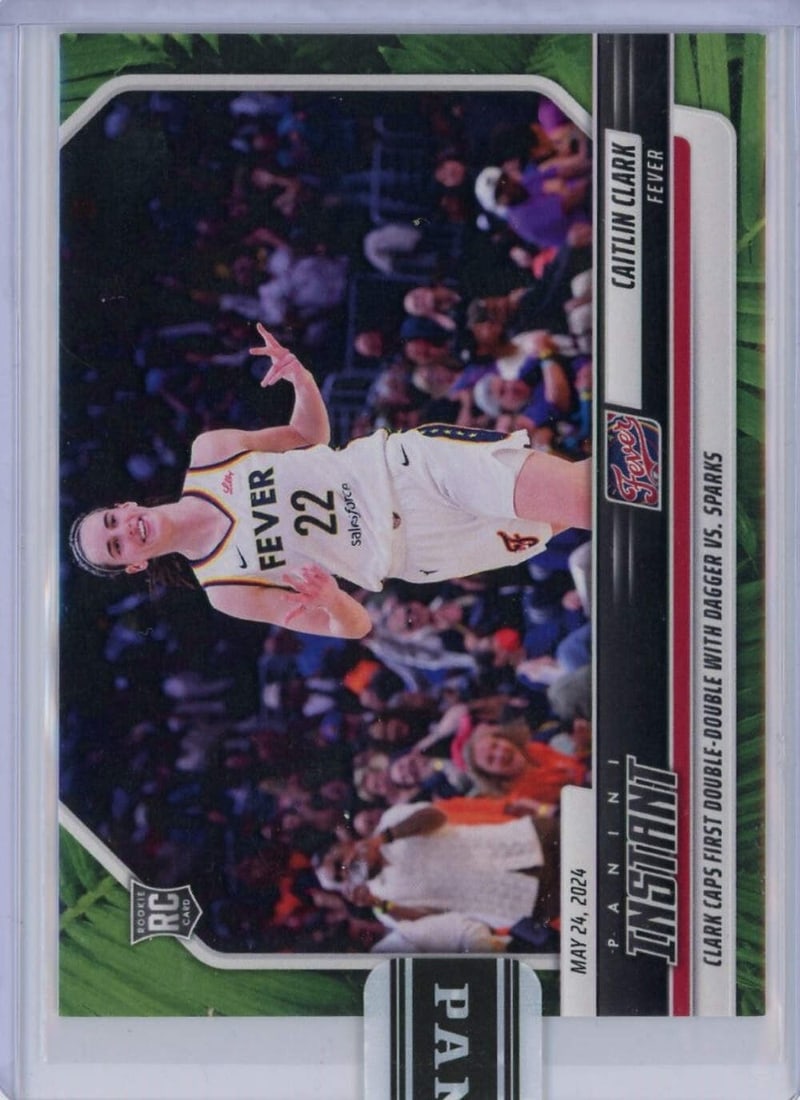 2024 Panini Instant Caitlin Clark #28 Jungle Rookie Card #/25 Graded Topps Authenticated: 2024 Panini Instant Caitlin Clark #28 Jungle Rookie Card #/25 Graded Topps Authenticated Add to your collection with the 2024 Panini Instant Caitlin Clark #28 Jungle #/25 Rookie RC Basketball Card. Th