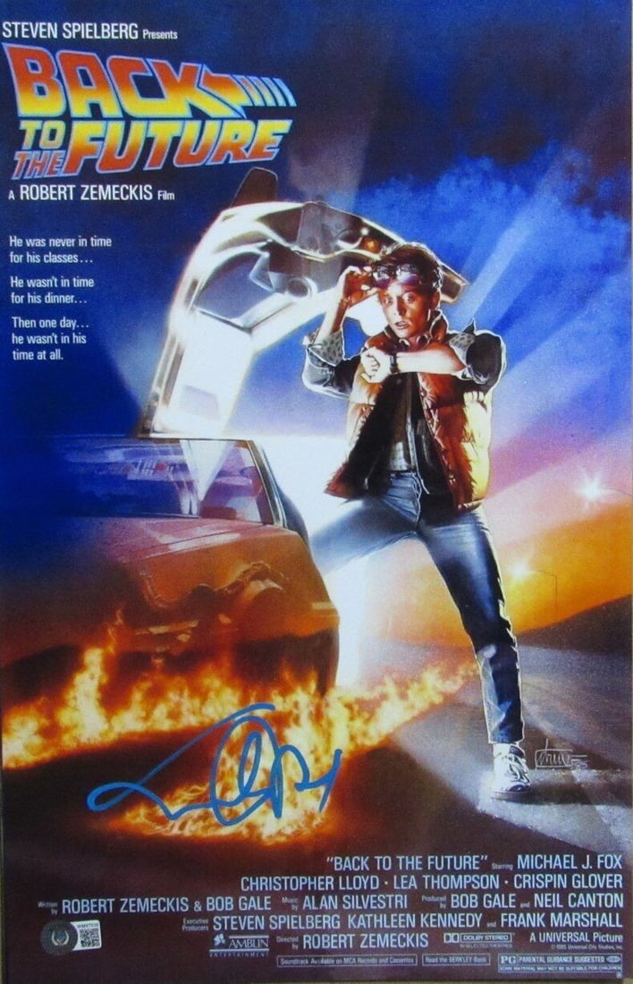 Michael J Fox Signed Back to the Future 11x17 Poster Beckett Authenticated (1 of 3)