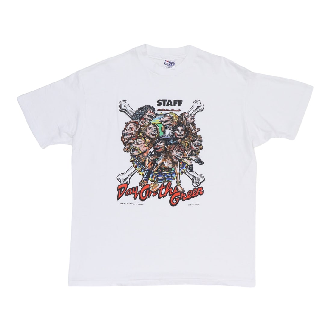 Vintage 1992 Day On The Green T Shirt featuring Metallica and Guns N Roses: Vintage 1992 Day On The Green T Shirt featuring Metallica and Guns N Roses This is an original vintage 1992 Metallica Guns N' Roses Day On The Green concert shirt. The shirt is made from 100% cotton