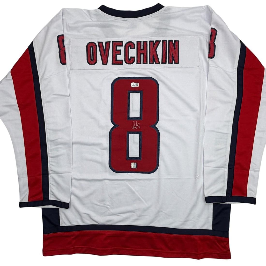Alexander Ovechkin signed custom white hockey jersey Beckett COA (1 of 4)