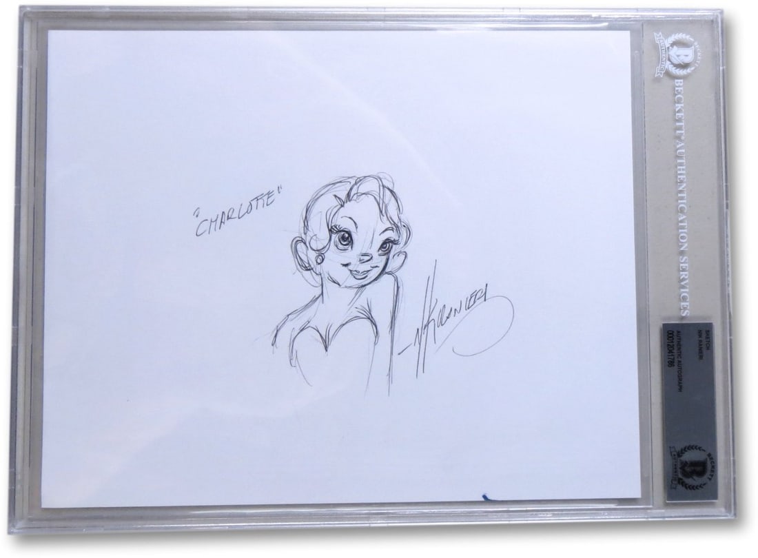 Princess and the Frog 8x10 Drawing Signed by Nik Ranieri Beckett Authenticated (1 of 2)