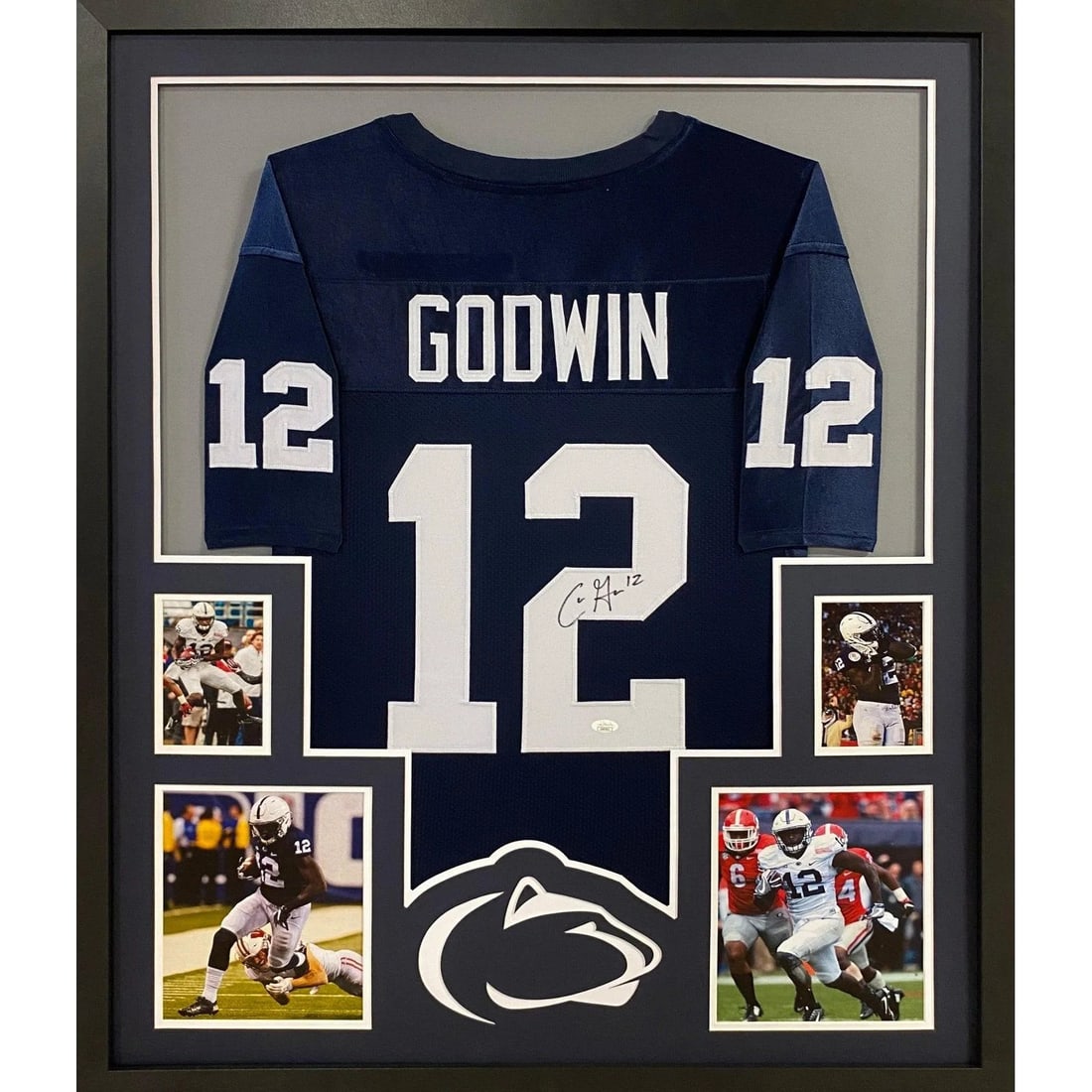 Chris Godwin Signed Framed Jersey JSA Authenticated Penn State Nittany Lions: Chris Godwin Signed Framed Jersey JSA Authenticated Penn State Nittany Lions Own a piece of sports memorabilia with this autographed Chris Godwin framed jersey. This impressive display features meticu
