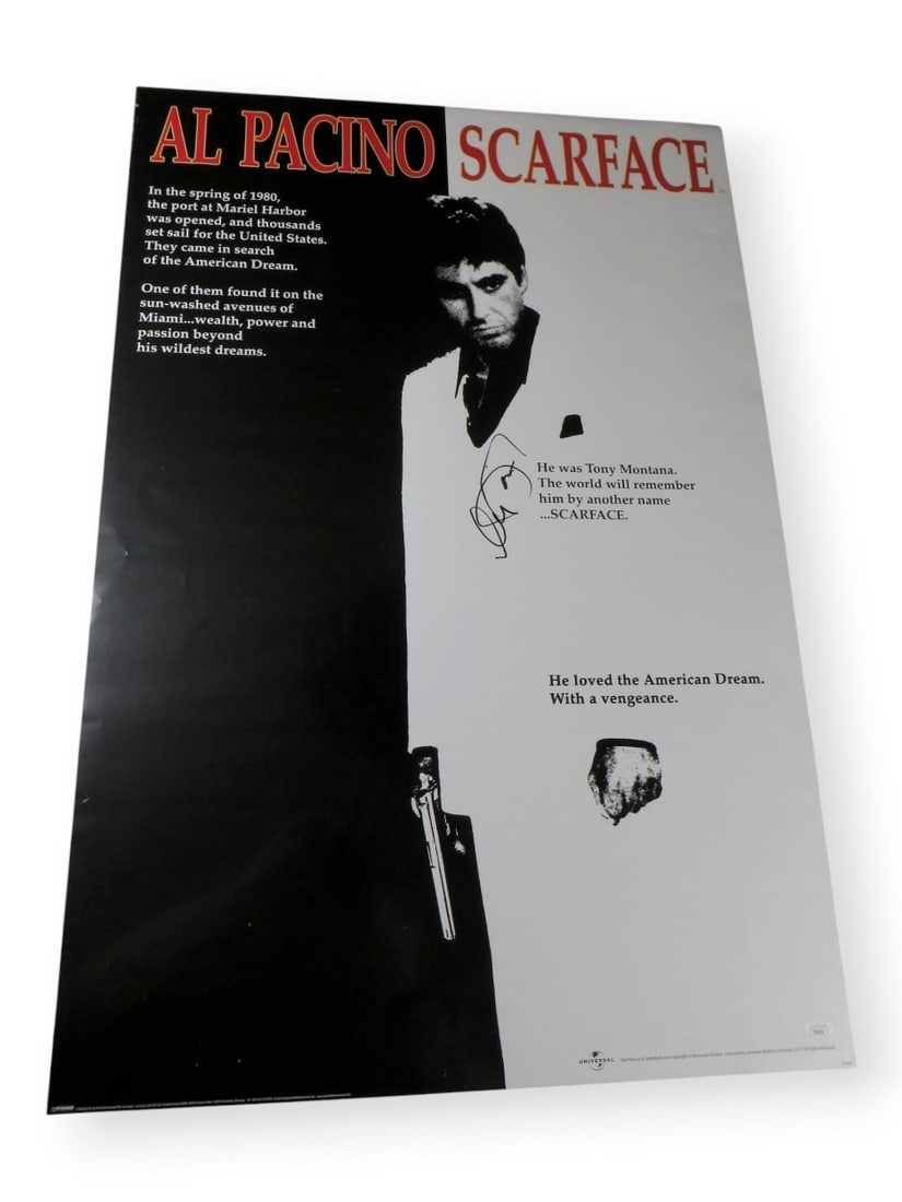 24X36 Scarface Poster Signed by Al Pacino JSA Authenticated (1 of 4)