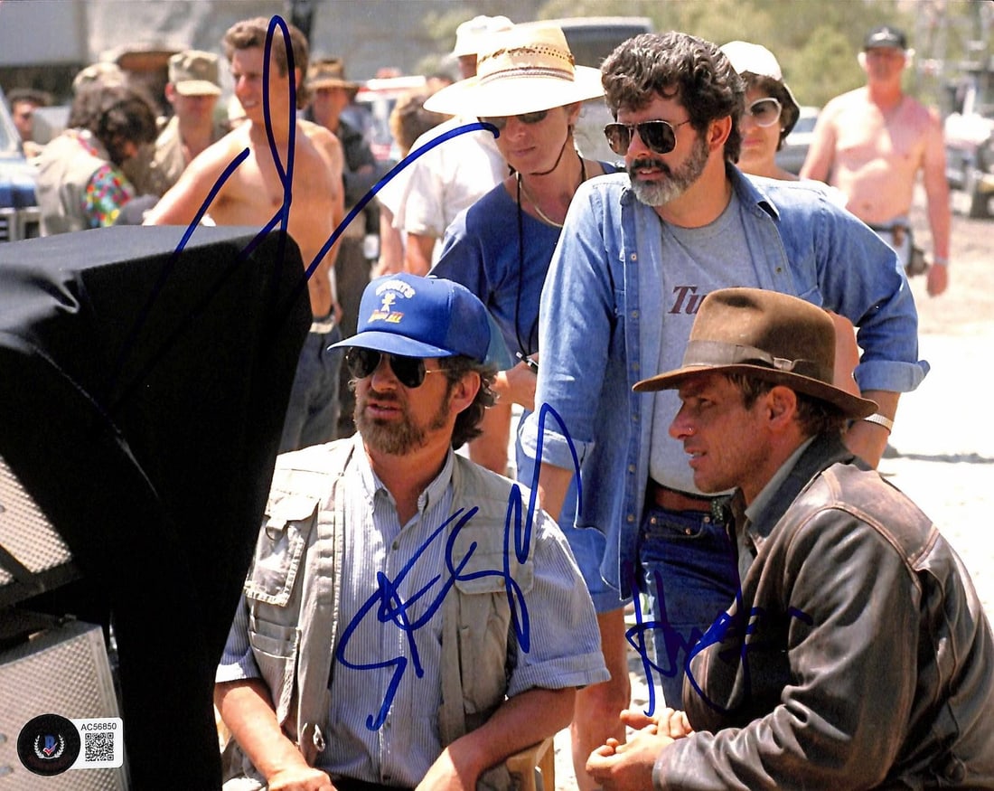 Signed Indiana Jones Last Crusade 8x10 Photo BAS Ford Lucas Spielberg (1 of 1)