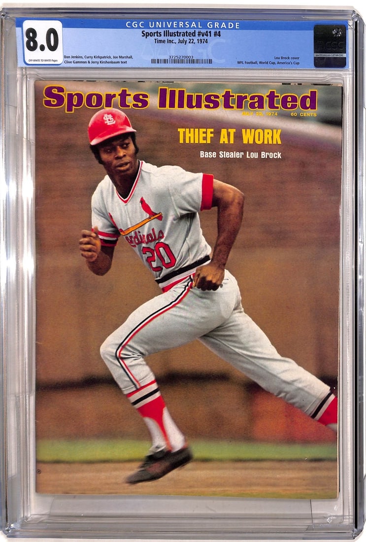 1974 Sports Illustrated Lou Brock CGC 8.0 Newsstand (1 of 2)