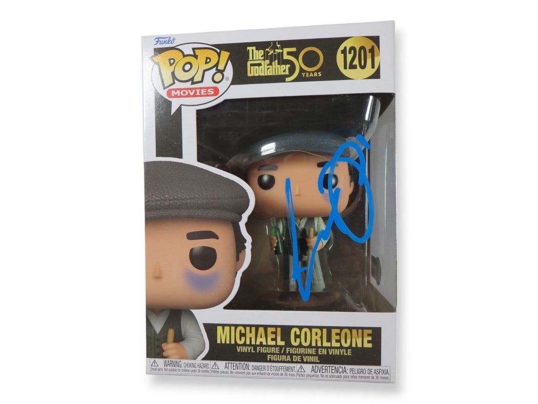 Al Pacino Signed Funko POP Michael Corleone Authentic Beckett: Al Pacino Signed Funko POP Michael Corleone Authentic Beckett This is an Al Pacino signed Funko POP! figurine of Michael Corleone from The Godfather, authenticated by Beckett Authentication Services. 