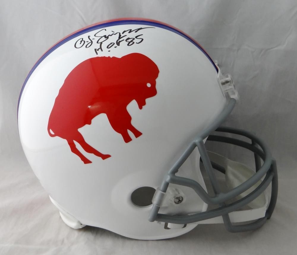 Buffalo Bills full size throwback helmet signed by O J Simpson JSA authenticated (1 of 6)