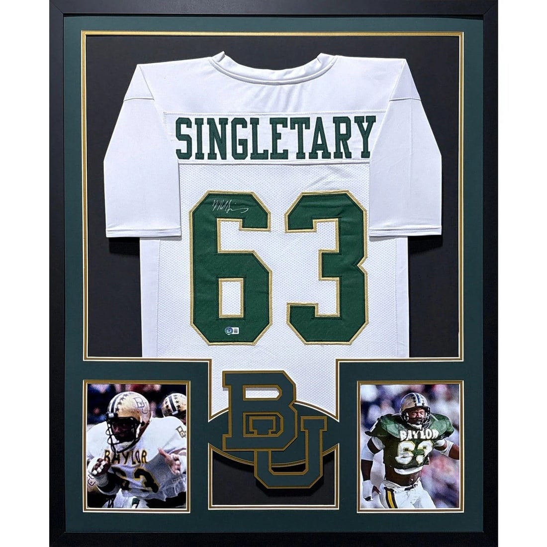 Beckett Authenticated Framed Mike Singletary Baylor Bears Jersey (1 of 2)