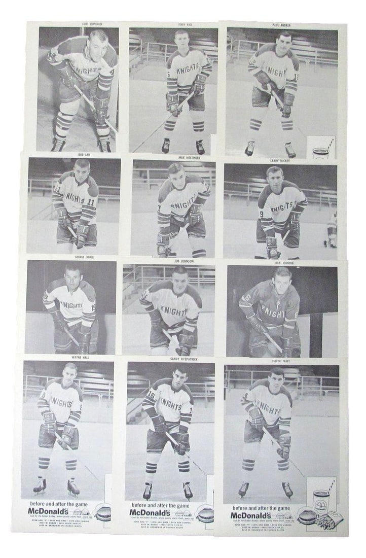 33 Omaha Knights CHL team issued 8x10 photos 1966-67 1967-68 (1 of 5)