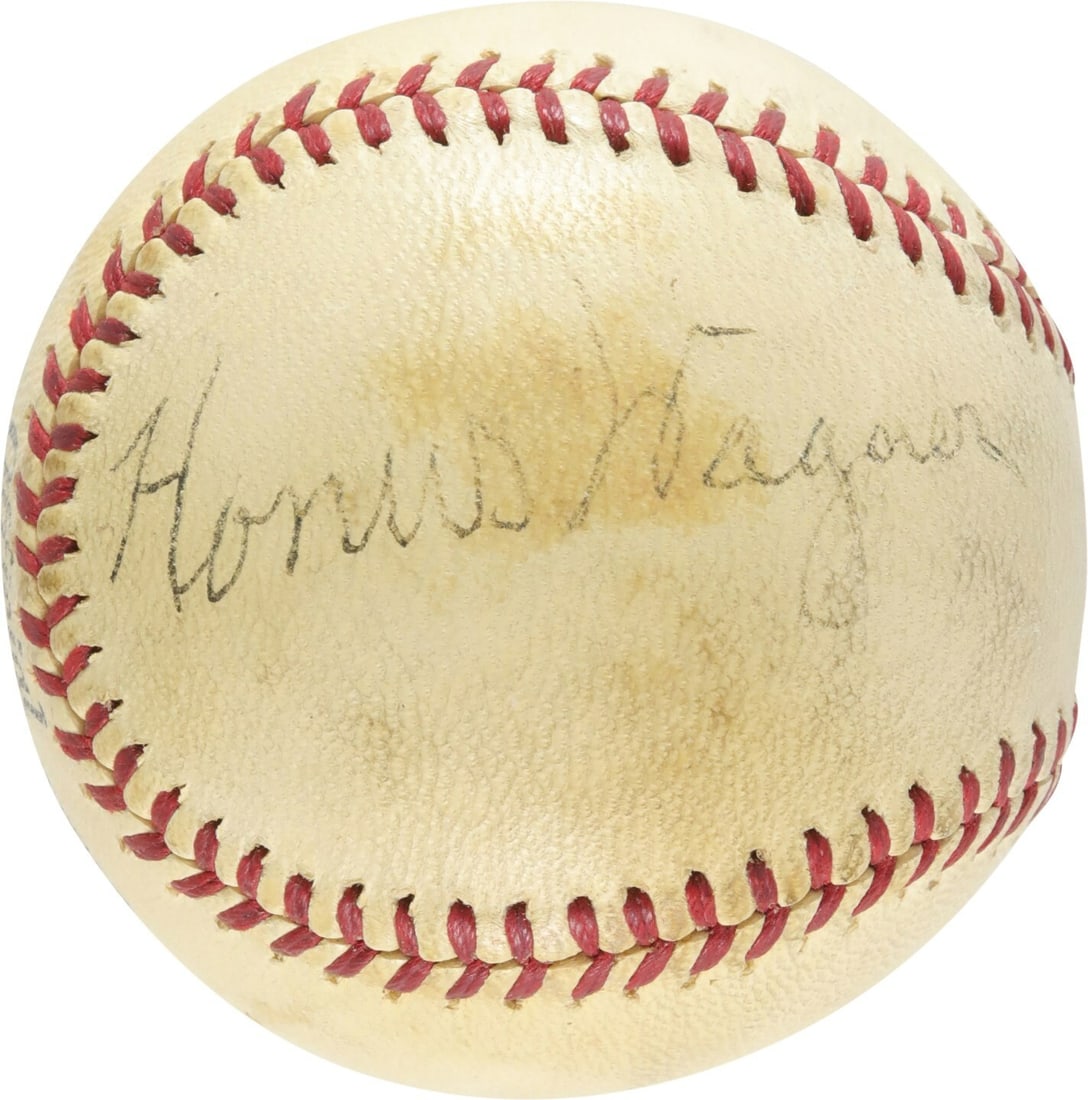 Honus Wagner Signed National League Baseball with PSA DNA COA (1 of 7)