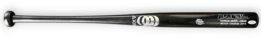 Kareem Abdul-Jabbar Autographed Bat PSA Authenticated Celebrity Softball Classic (1 of 3)