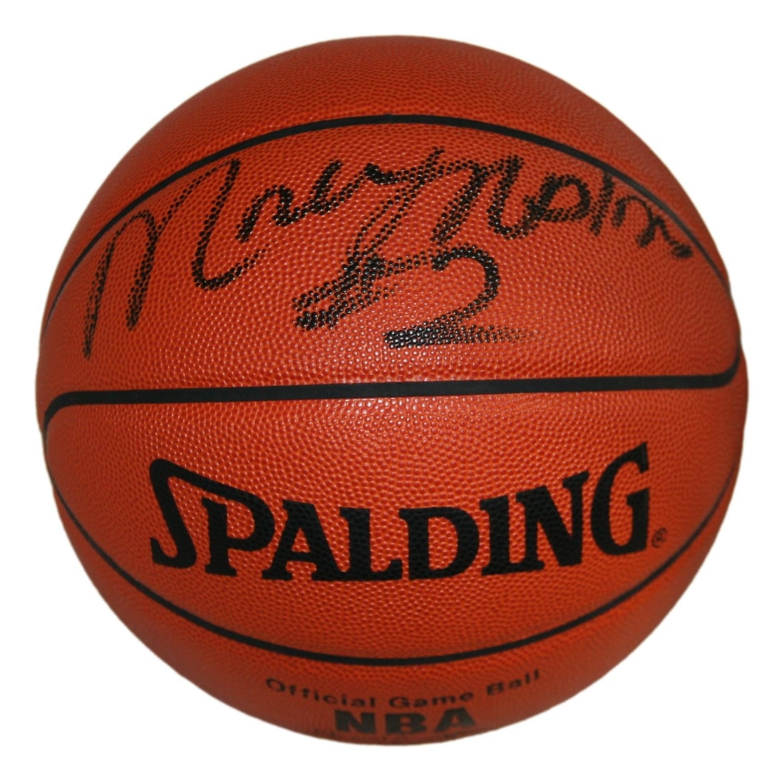 Moses Malone Signed NBA Leather Basketball Rockets JSA Certified (1 of 4)