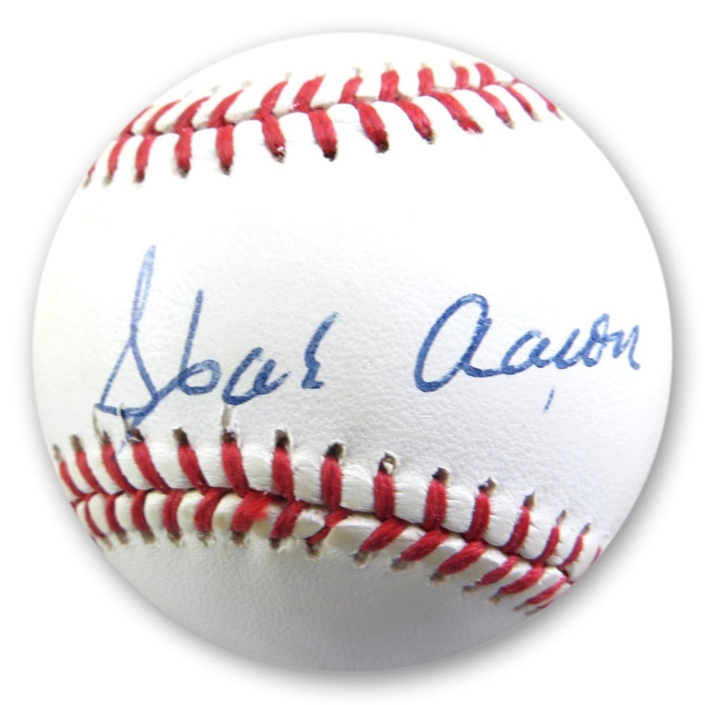 PSA Authenticated Hank Aaron NL Baseball Atlanta Braves Autograph (1 of 3)