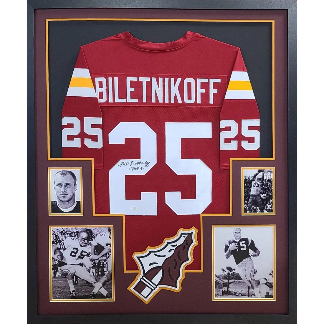 Fred Biletnikoff Autographed Framed Jersey JSA Certified UV Protected (1 of 3)