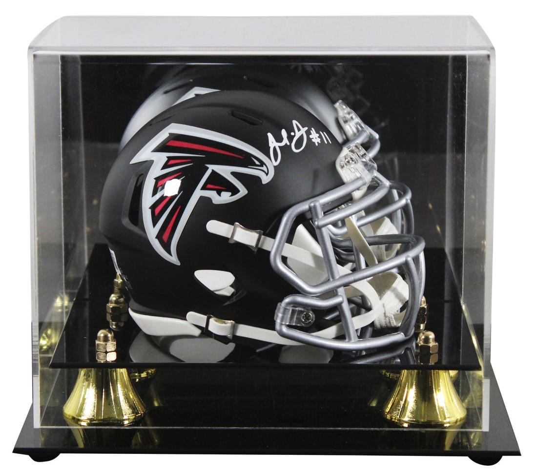 Julio Jones Atlanta Falcons signed speed mini helmet BAS witnessed case (1 of 3)