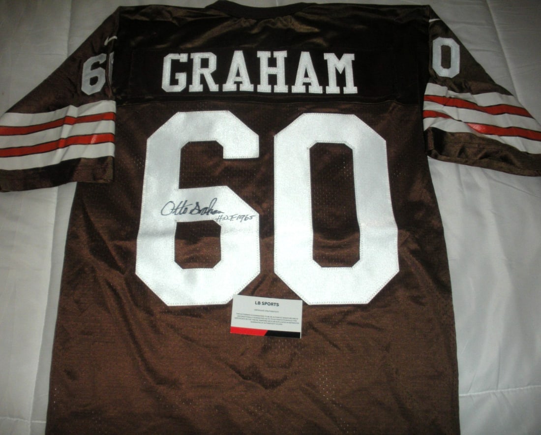 Signed Nike Cleveland Browns Otto Graham HOF Jersey with COA (1 of 3)