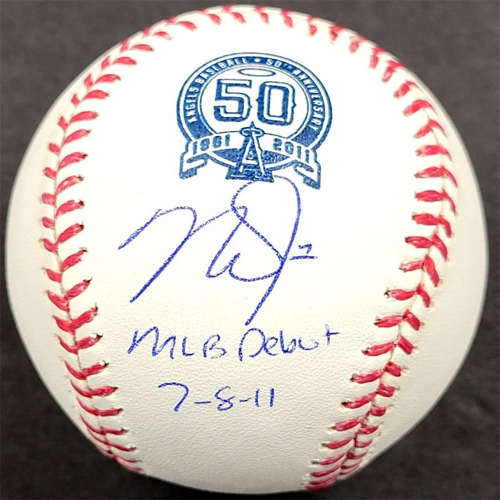 Angels 50th Anniversary Baseball Signed by Mike Trout with MLB Authentication (1 of 2)