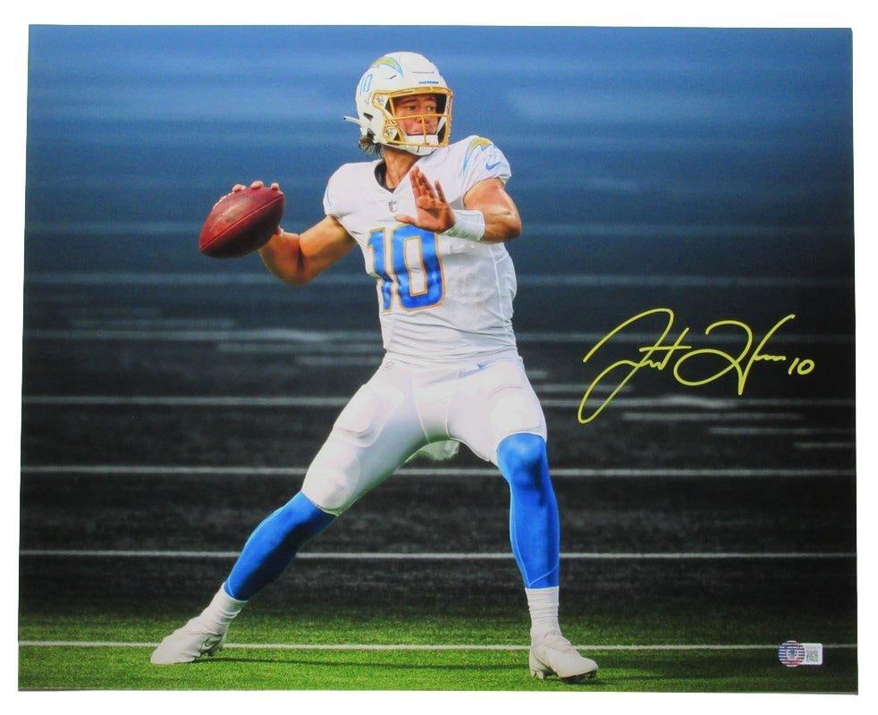 Justin Herbert Autographed 16x20 Photo Los Angeles Chargers BAS Beckett (1 of 3)