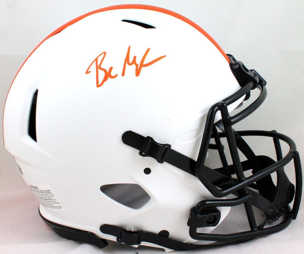 Baker Mayfield Signed Cleveland Browns Lunar Full Size Helmet Beckett (1 of 5)