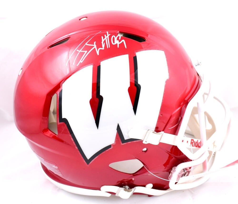 JJ Watt Signed Wisconsin Badgers Full Size Flash Speed Helmet Beckett BAS (1 of 5)