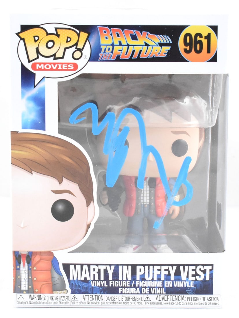Funko Pop #961 Marty Vest signed by Michael J. Fox Beckett hologram (1 of 3)