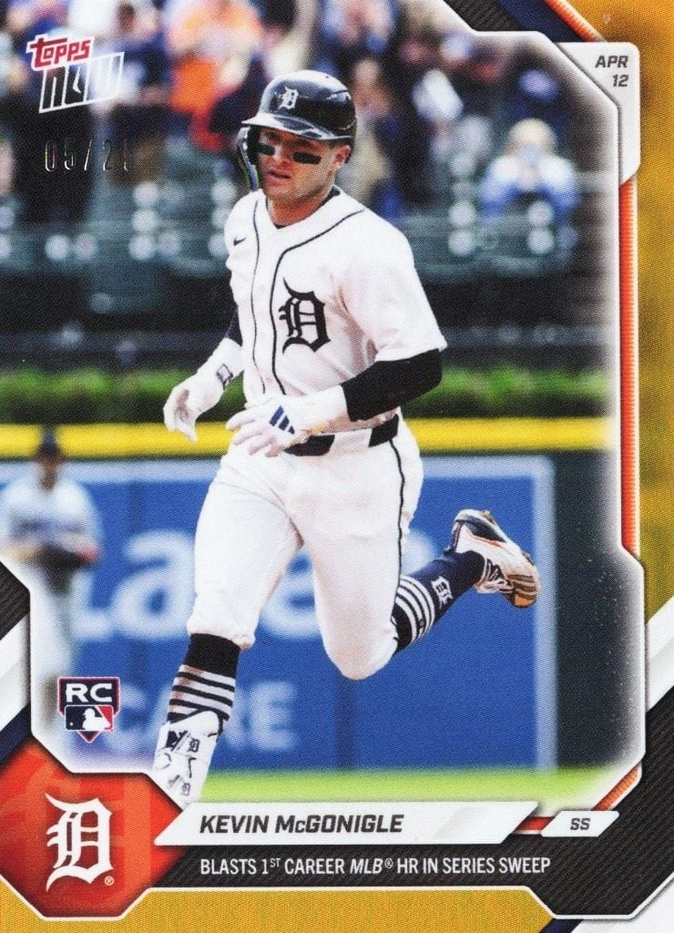 Kevin McGonigle Topps Now Orange Foil Rookie Card 75 /25 (1 of 2)