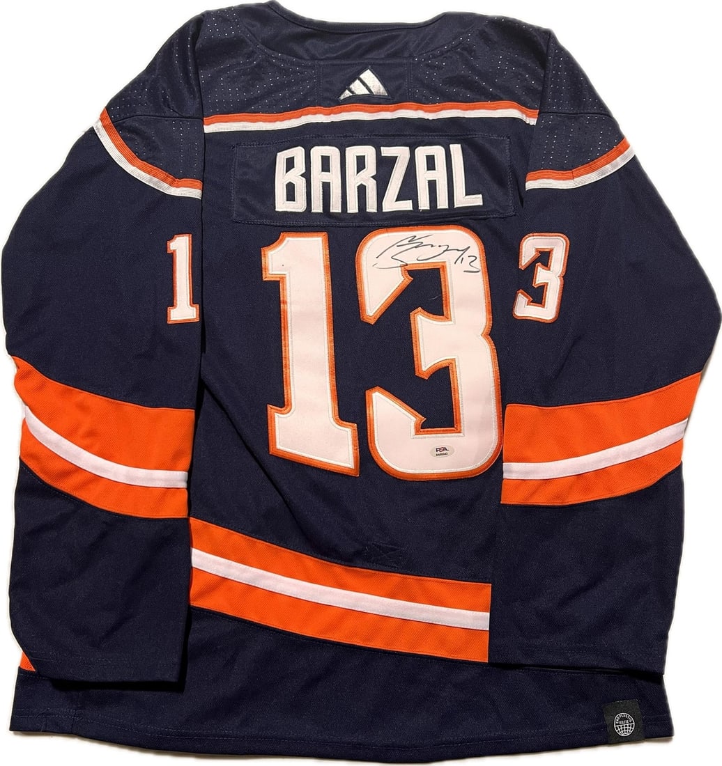 Mathew Barzal Autographed Jersey PSA/DNA New York Islanders Hockey (1 of 2)