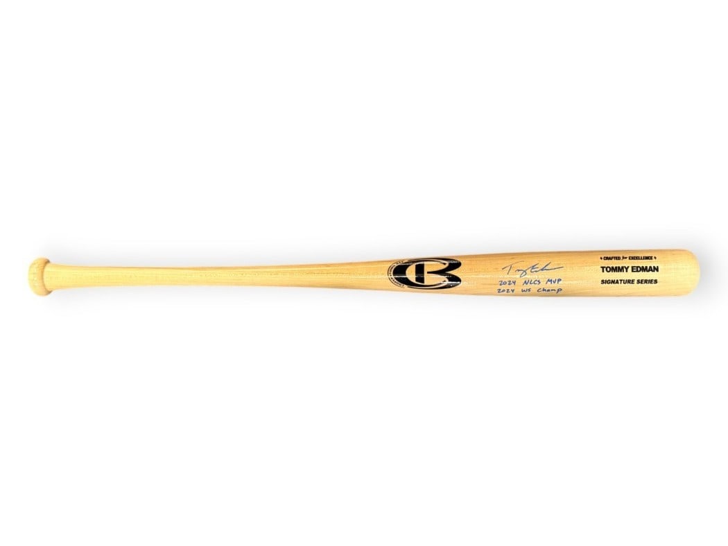 Tommy Edman Signed Baseball Bat 2024 NLCS MVP JSA Authenticated Dodgers (1 of 4)