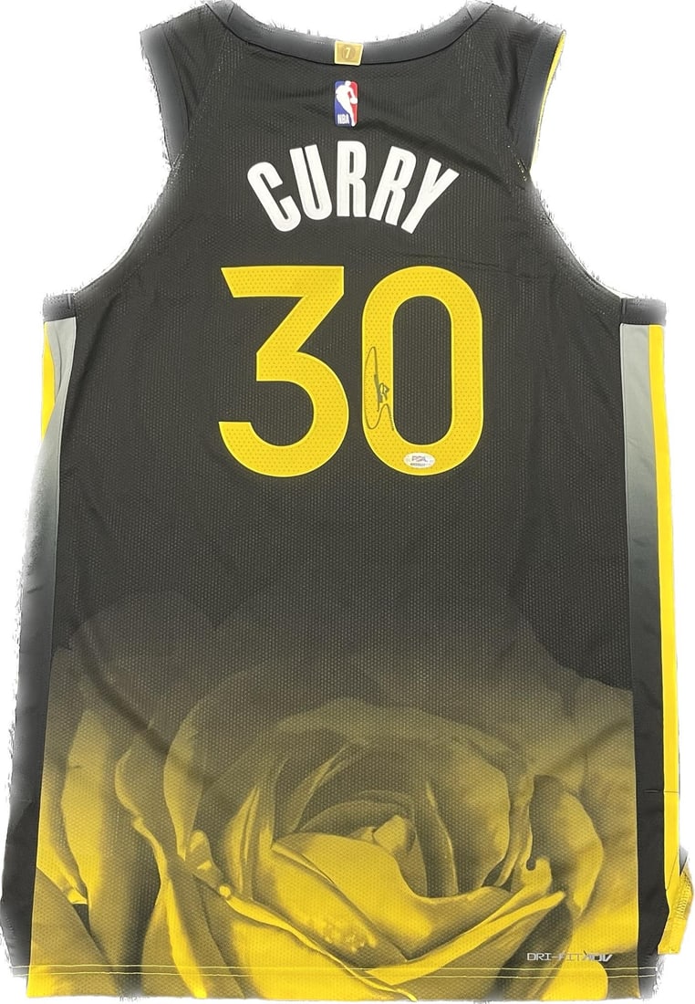 Stephen Curry Autographed Jersey PSA/DNA Golden State Warriors: Stephen Curry Autographed Jersey PSA/DNA Golden State Warriors This original autographed jersey features the signature of NBA superstar Stephen Curry, a key player for the Golden State Warriors. The j