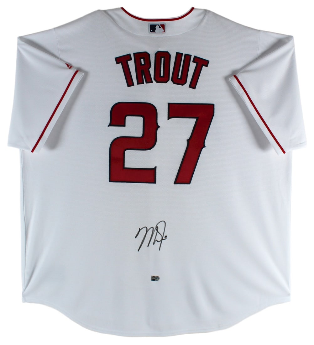 Mike Trout Signed Los Angeles Angels Majestic Cool Base Jersey With MLB Hologram (1 of 6)
