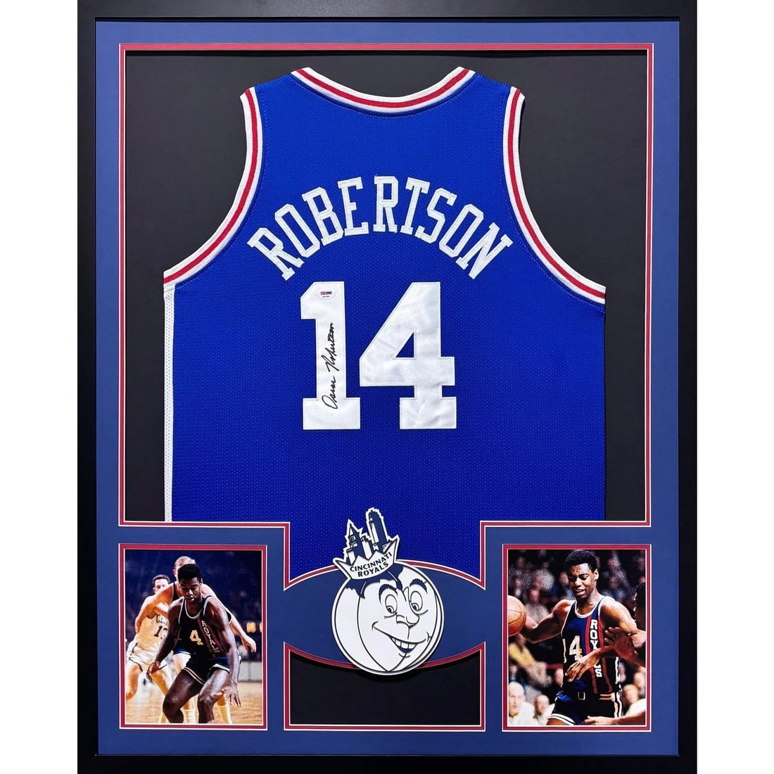 Framed Oscar Robertson Signed Cincinnati Royals Jersey With PSA DNA Authentication (1 of 2)