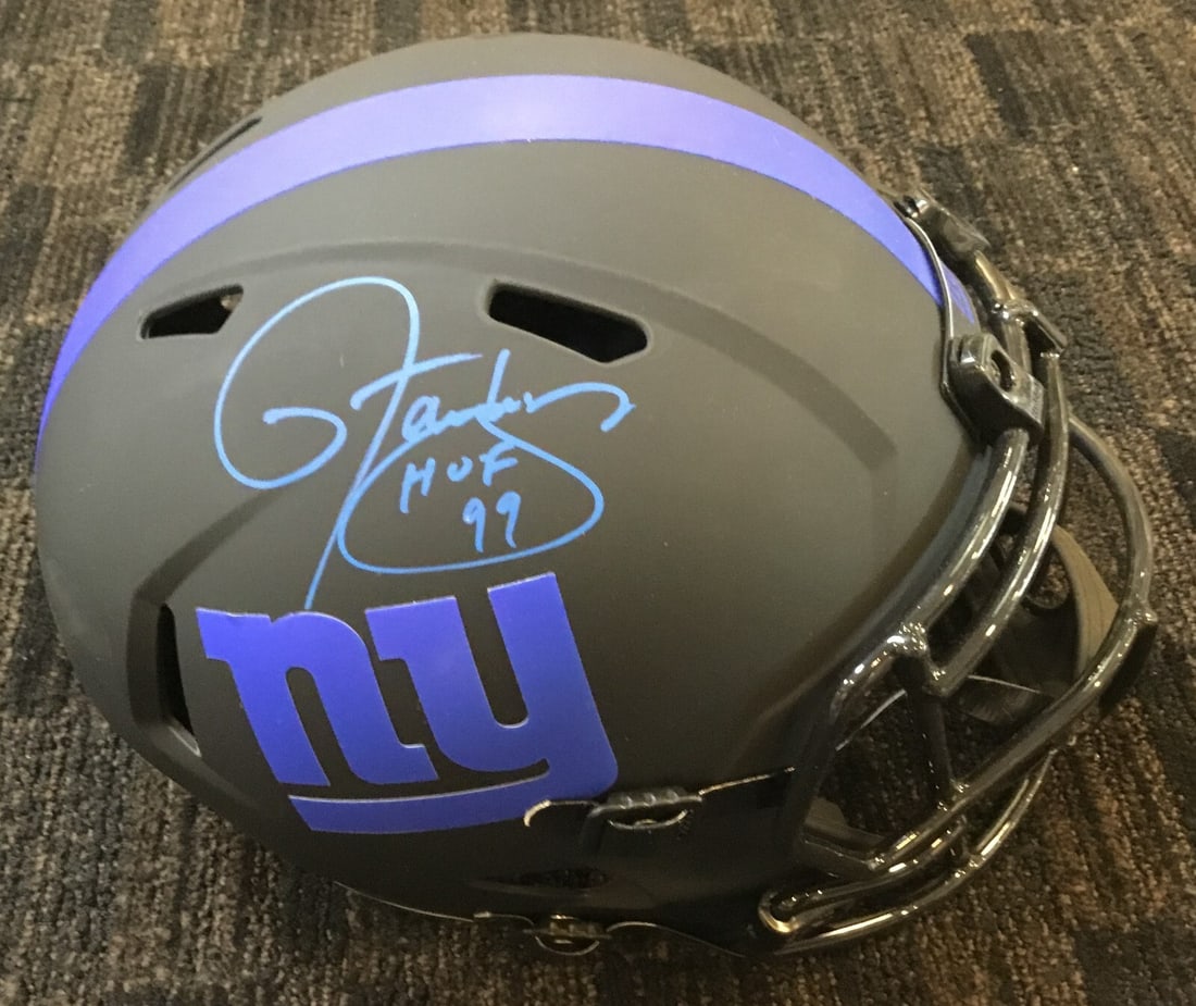 Lawrence Taylor Signed Lunar Eclipse Helmet HOF 99 Beckett NY Giants: Lawrence Taylor Signed Lunar Eclipse Helmet HOF 99 Beckett NY Giants This is a pre-owned Lunar Eclipse full-size helmet signed by football legend Lawrence Taylor, a prominent player for the New York G